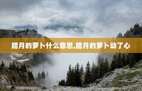 腊月的萝卜什么意思,腊月的萝卜动了心