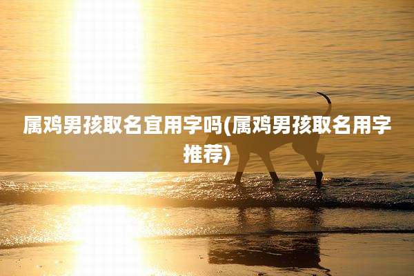 属鸡男孩取名宜用字吗(属鸡男孩取名用字推荐)