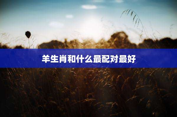 羊生肖和什么最配对最好