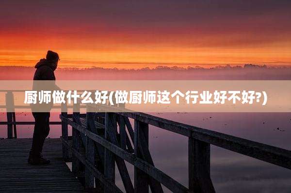 厨师做什么好(做厨师这个行业好不好?)