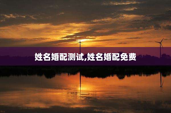姓名婚配测试,姓名婚配免费