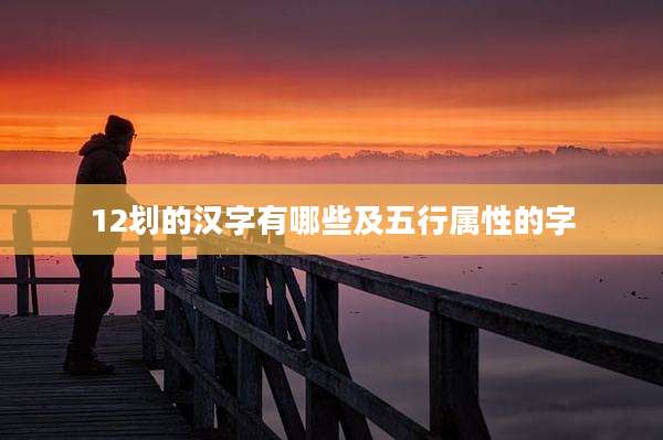 12划的汉字有哪些及五行属性的字