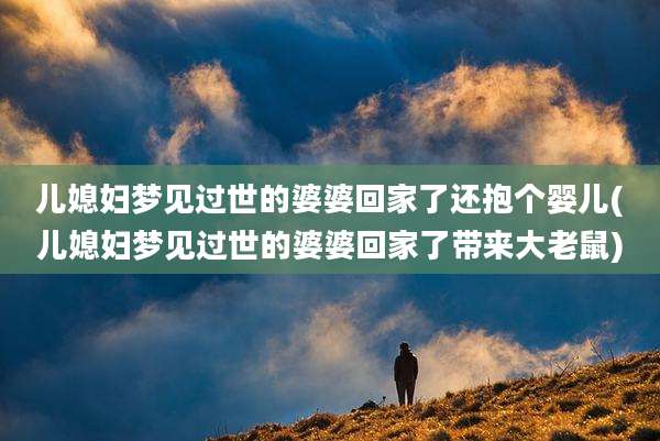 儿媳妇梦见过世的婆婆回家了还抱个婴儿(儿媳妇梦见过世的婆婆回家了带来大老鼠)