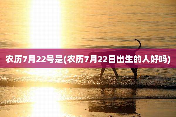 农历7月22号是(农历7月22日出生的人好吗)