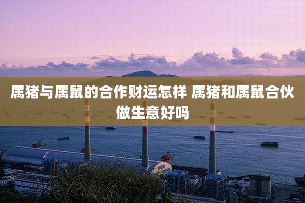 属猪与属鼠的合作财运怎样 属猪和属鼠合伙做生意好吗