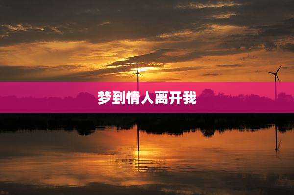 梦到情人离开我