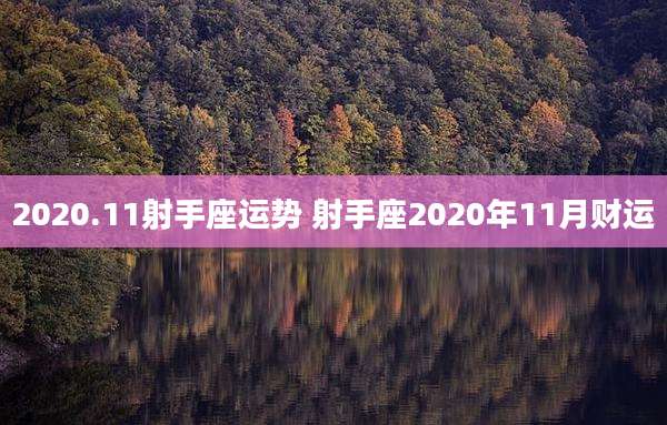 2020.11射手座运势 射手座2020年11月财运