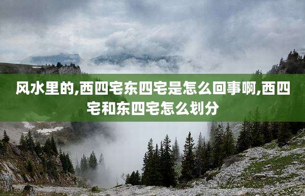 风水里的,西四宅东四宅是怎么回事啊,西四宅和东四宅怎么划分