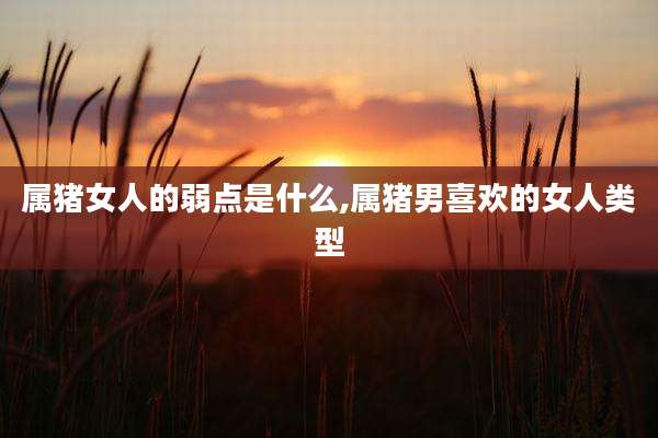 属猪女人的弱点是什么,属猪男喜欢的女人类型