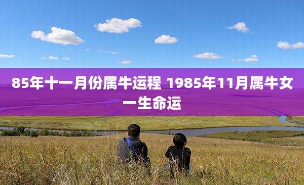 85年十一月份属牛运程 1985年11月属牛女一生命运