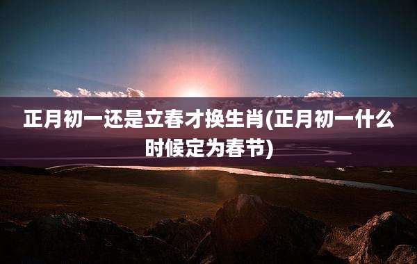 正月初一还是立春才换生肖(正月初一什么时候定为春节)