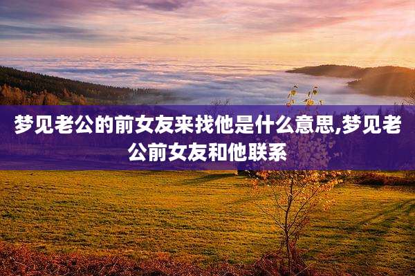 梦见老公的前女友来找他是什么意思,梦见老公前女友和他联系