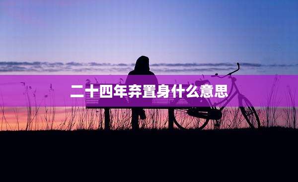 二十四年弃置身什么意思