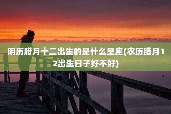 阴历腊月十二出生的是什么星座(农历腊月12出生日子好不好)