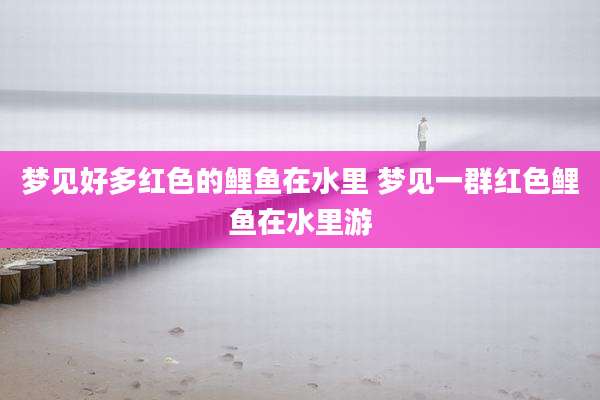 梦见好多红色的鲤鱼在水里 梦见一群红色鲤鱼在水里游