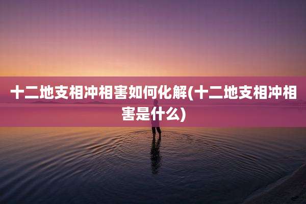十二地支相冲相害如何化解(十二地支相冲相害是什么)