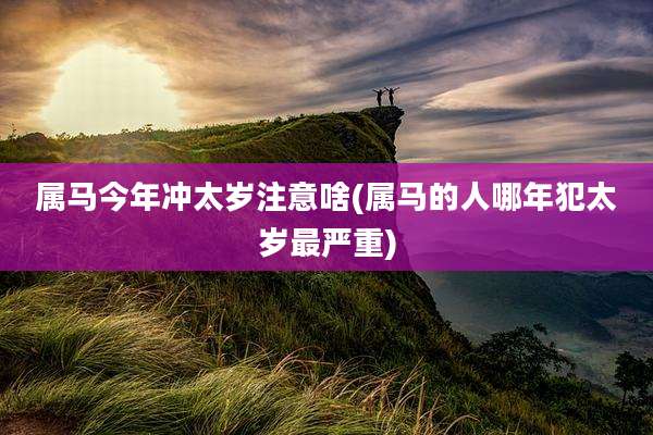 属马今年冲太岁注意啥(属马的人哪年犯太岁最严重)