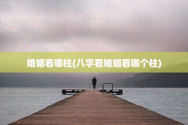 婚姻看哪柱(八字看婚姻看哪个柱)