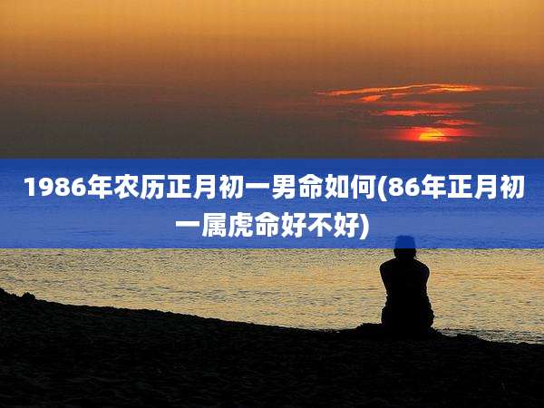 1986年农历正月初一男命如何(86年正月初一属虎命好不好)