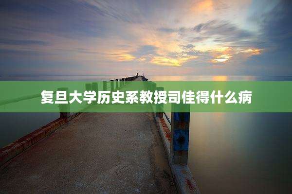 复旦大学历史系教授司佳得什么病