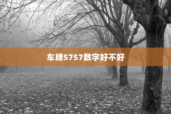 车牌5757数字好不好