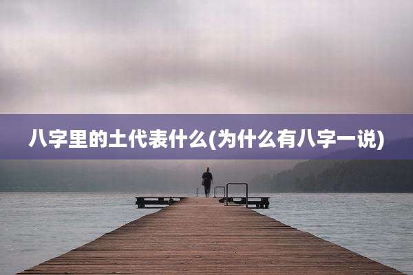 八字里的土代表什么(为什么有八字一说)