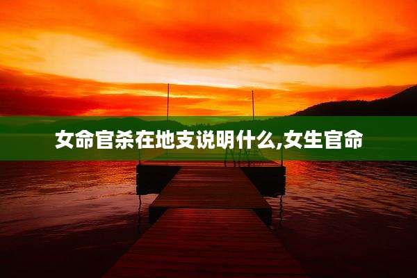 女命官杀在地支说明什么,女生官命