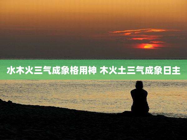 水木火三气成象格用神 木火土三气成象日主
