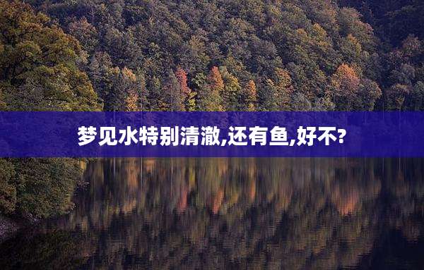 梦见水特别清澈,还有鱼,好不?