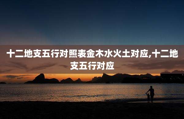 十二地支五行对照表金木水火土对应,十二地支五行对应