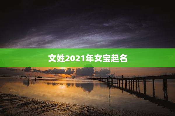 文姓2021年女宝起名
