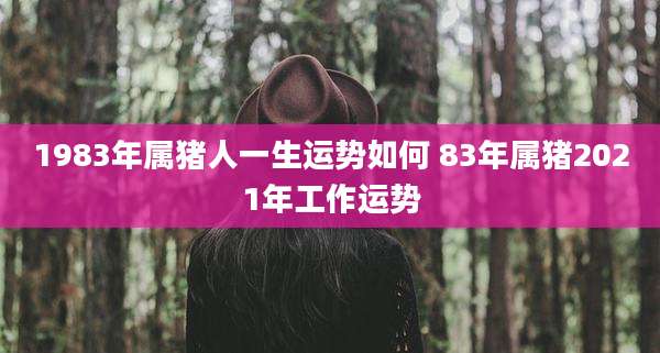 1983年属猪人一生运势如何 83年属猪2021年工作运势