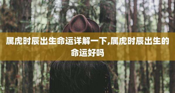 属虎时辰出生命运详解一下,属虎时辰出生的命运好吗