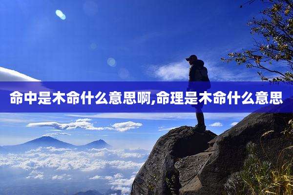命中是木命什么意思啊,命理是木命什么意思