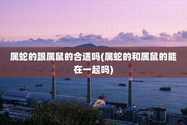 属蛇的跟属鼠的合适吗(属蛇的和属鼠的能在一起吗)