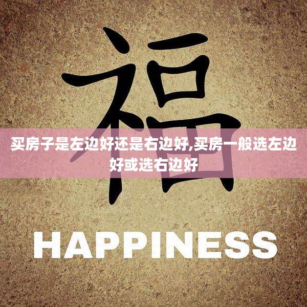 买房子是左边好还是右边好,买房一般选左边好或选右边好
