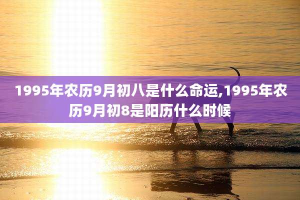 1995年农历9月初八是什么命运,1995年农历9月初8是阳历什么时候