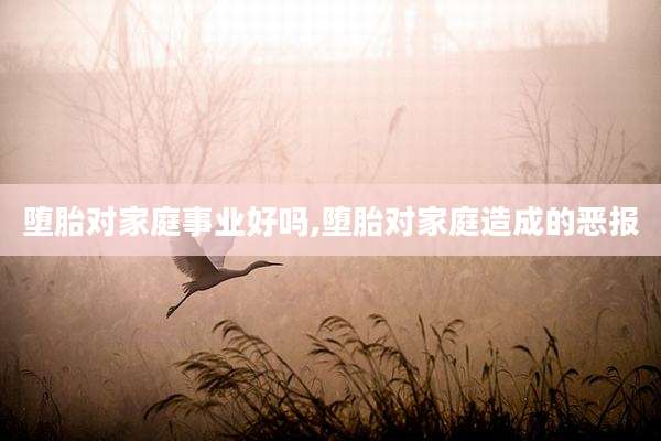 堕胎对家庭事业好吗,堕胎对家庭造成的恶报