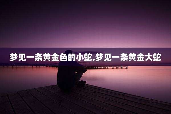 梦见一条黄金色的小蛇,梦见一条黄金大蛇