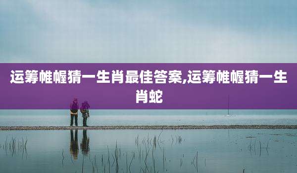 运筹帷幄猜一生肖最佳答案,运筹帷幄猜一生肖蛇