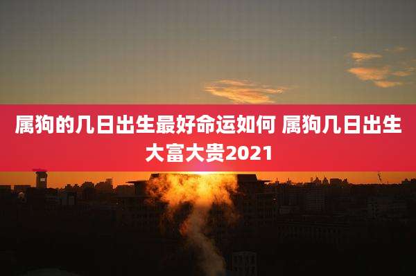 属狗的几日出生最好命运如何 属狗几日出生大富大贵2021