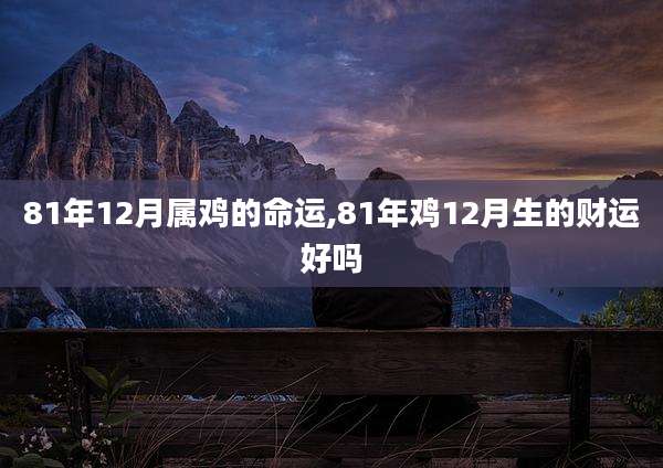 81年12月属鸡的命运,81年鸡12月生的财运好吗