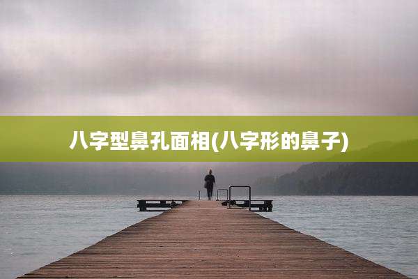 八字型鼻孔面相(八字形的鼻子)