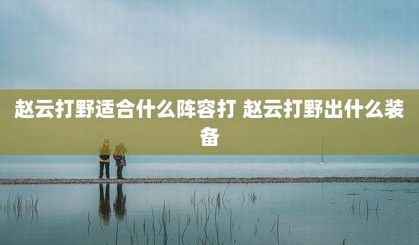 赵云打野适合什么阵容打 赵云打野出什么装备