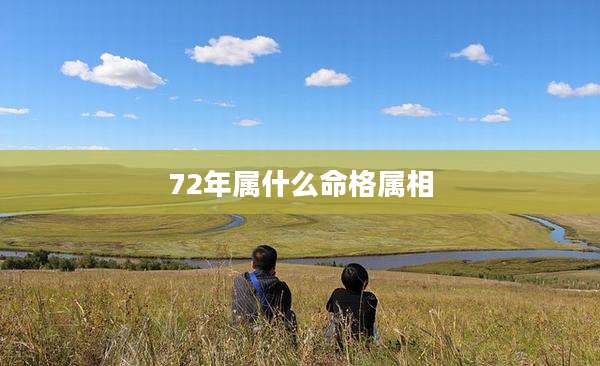 72年属什么命格属相