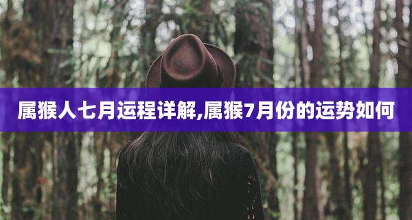 属猴人七月运程详解,属猴7月份的运势如何