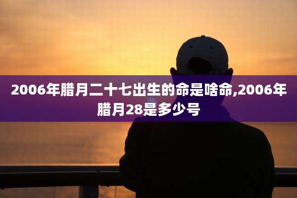 2006年腊月二十七出生的命是啥命,2006年腊月28是多少号