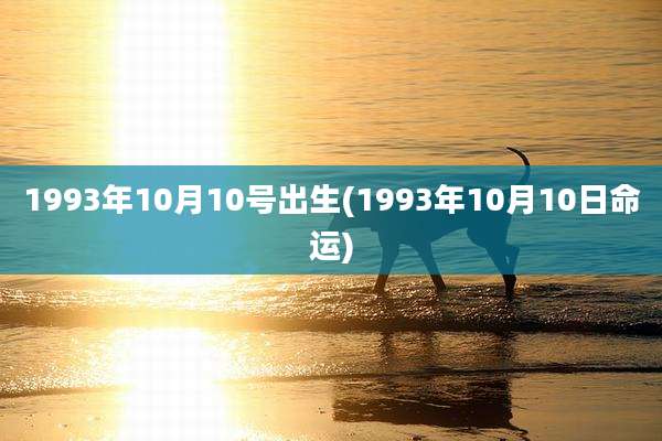 1993年10月10号出生(1993年10月10日命运)