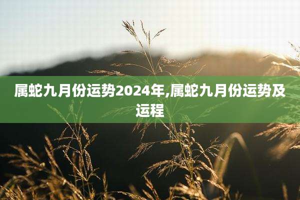 属蛇九月份运势2024年,属蛇九月份运势及运程