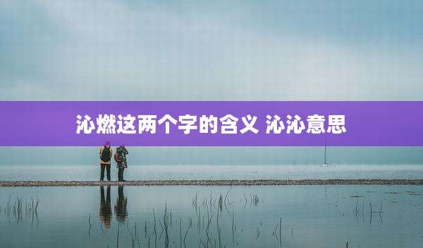 沁燃这两个字的含义 沁沁意思